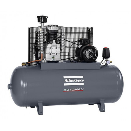 Поршневой маслосмазываемый компрессор Atlas Copco AC 100 E - 500L с ременным приводом