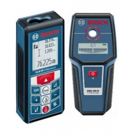 Лазерный дальномер Bosch GLM 80 + Детектор Bosch GMS 100 M (0.615.994.0AU)
