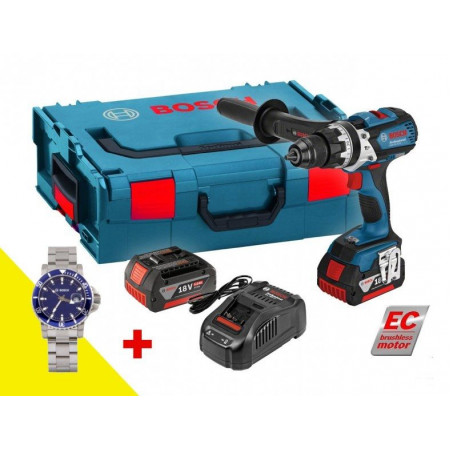 0.615.990.H6T Аккумуляторная дрель-шуруповёрт Bosch GSR 18 VE-EC + Часы